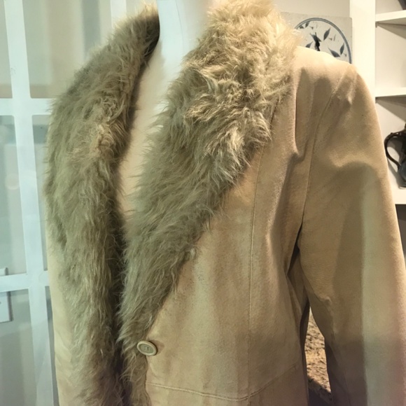 Wilsons Leather Maxima Penny Lane leather faux fur boho Y2K LONG Coat - Picture 14 of 16